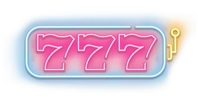 Slot machine showing 777 jackpot